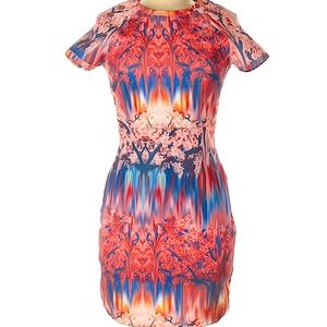 Fun Zara printed bodycon scuba dress for events!